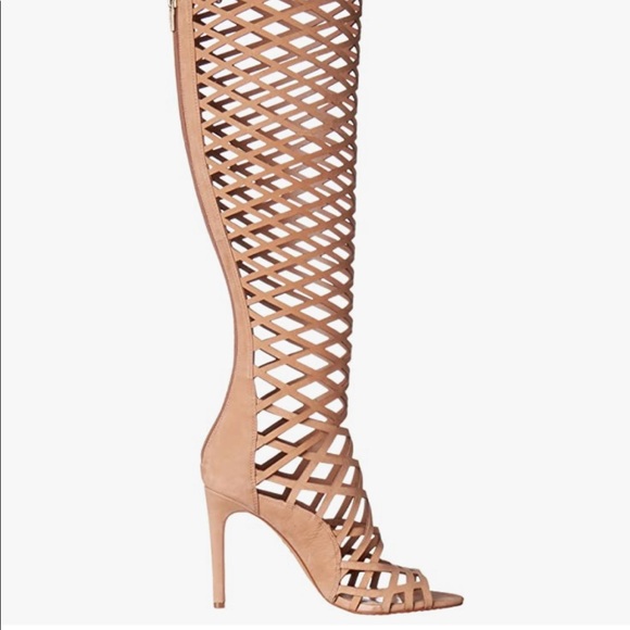 Vince Camuto Caged Peep Toe Over the Knee Boots - Picture 5 of 16